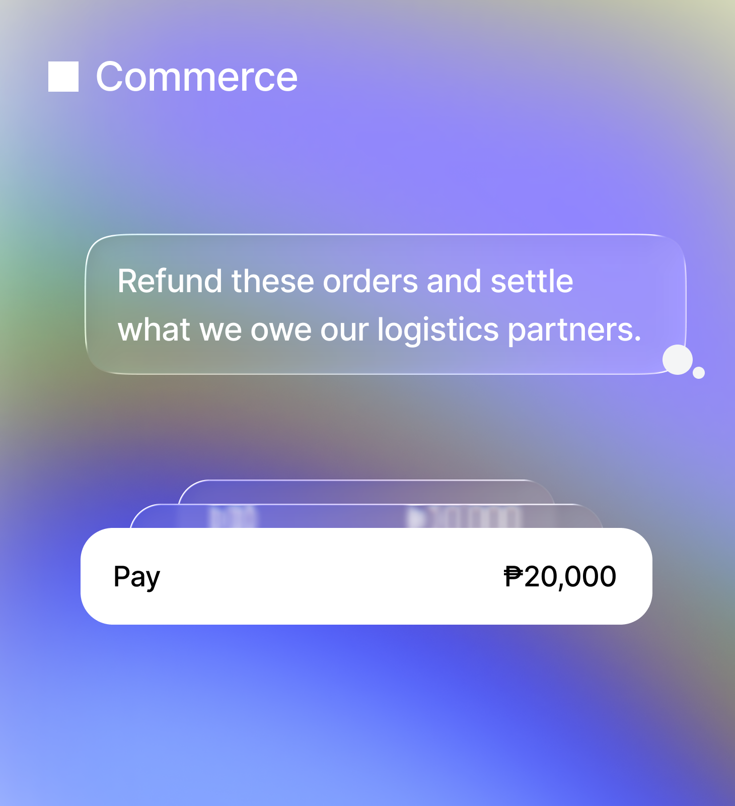 Commerce refunds and logistics settlement