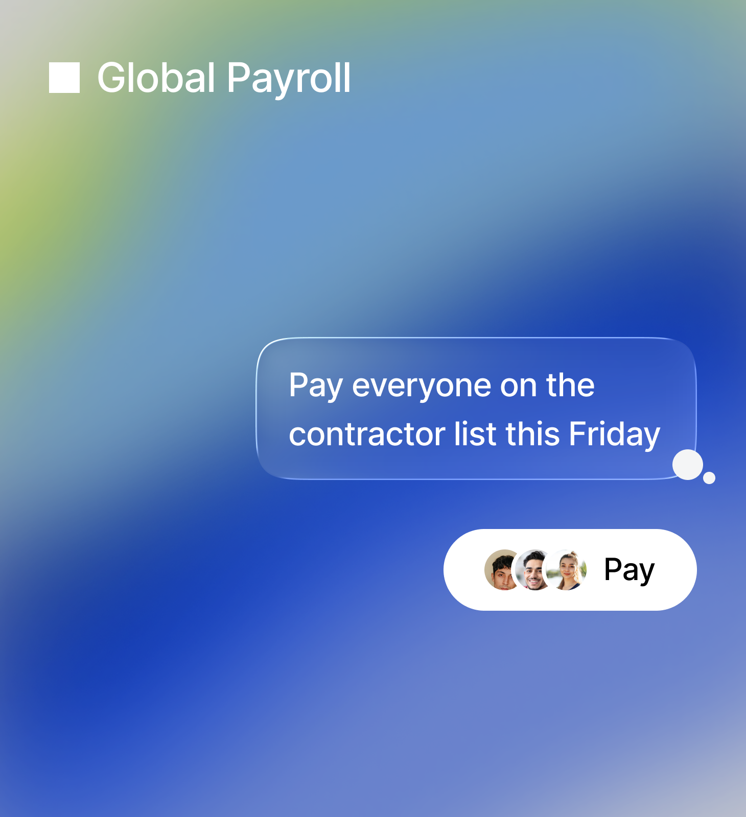 Global contractor payroll payment
