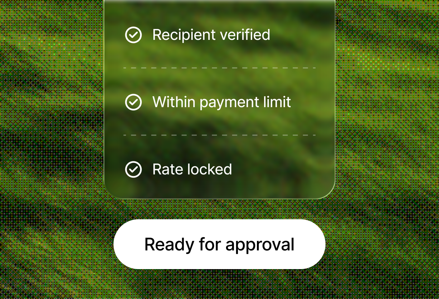 Payment review checks ready for approval